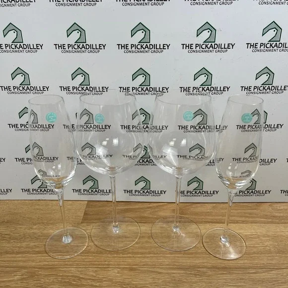 Tiffany & Co Crystal Glassware Set 2 Champagne Flutes 2 Red Wine Glasses