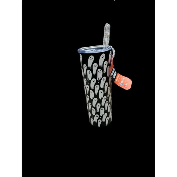 Tiktok Viral Black Ghost Tumbler Halloween spooky season