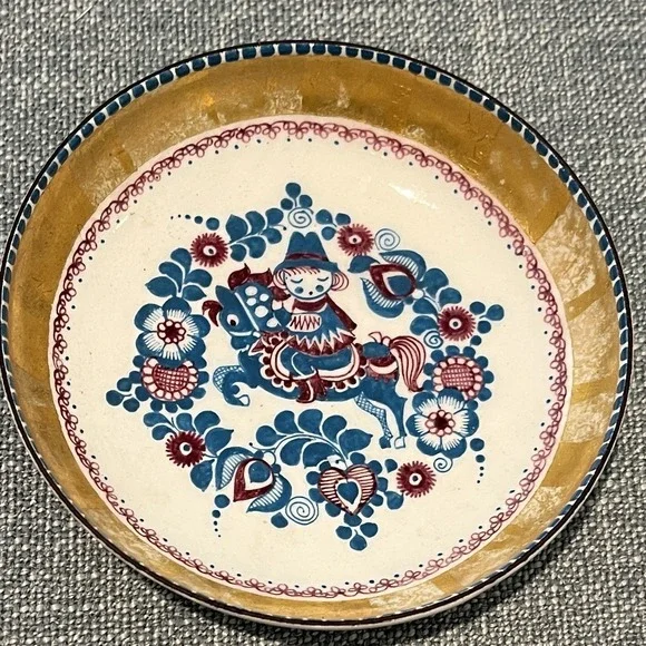 Handcrafted Enamel Trinket Dish Steinbock‎ Email Austria Gold Details 4