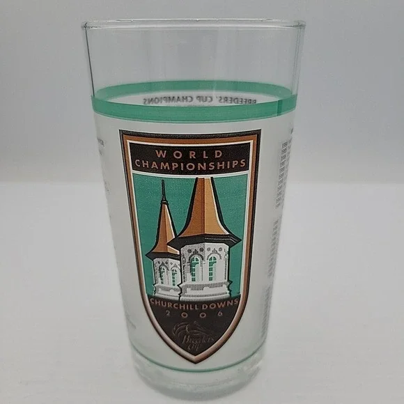 2006 OFFICIAL BREEDERS CUP GLASS CHURCHILL DOWNS NEW‎ OLD STOCK HORSE RACE DERBY