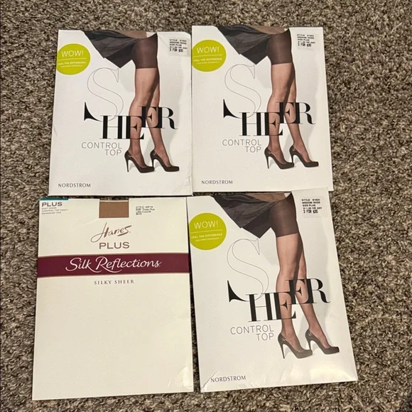 4 pairs panty hose new in package