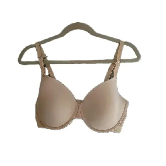 Lively Beige Full‎ Coverage Adjustable Straps Underwire T-Shirt Bra Size 36DD