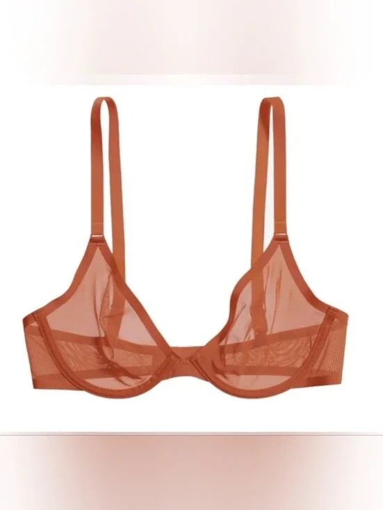 CUUP NWT  The Plunge-Mesh Bra Underwire Size 34B.