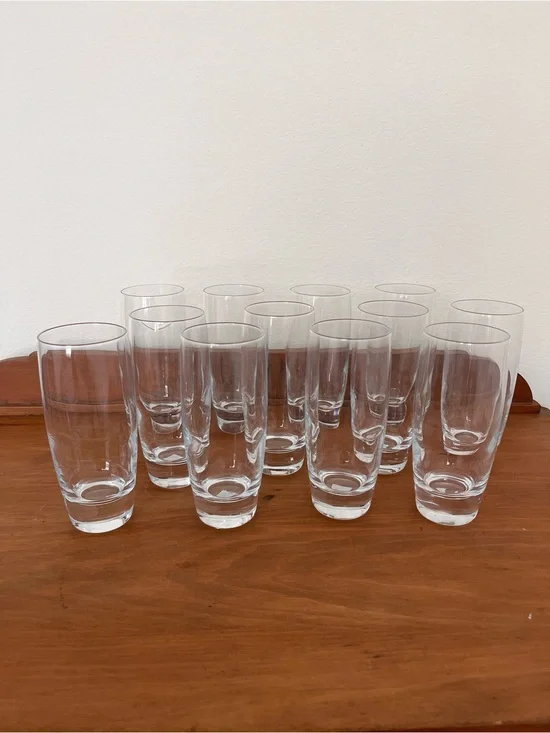 Crate&Barrel Otis Tall Drink Glasses 15 oz - Set of 12