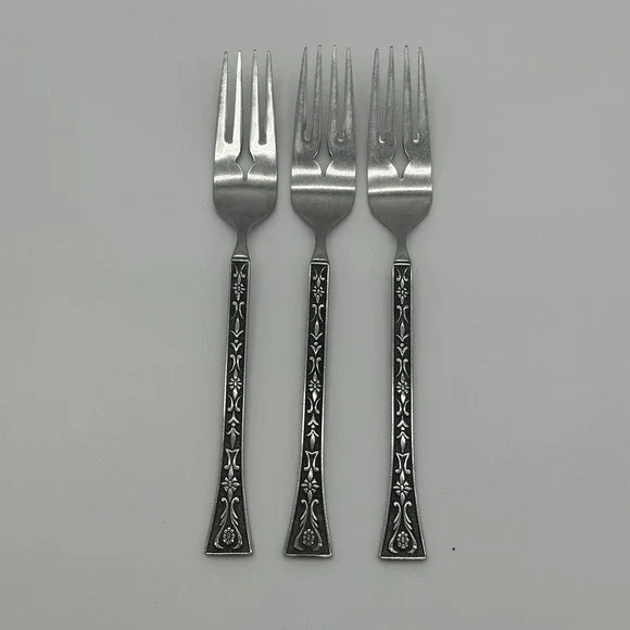 Grand Prix Siboney MCM Stainless Flatware Japan Salad Fork 3 Set 1960s