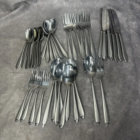 Oneida Pasadena Flatware 43 Piece Set Forks Spoons Serving Knife