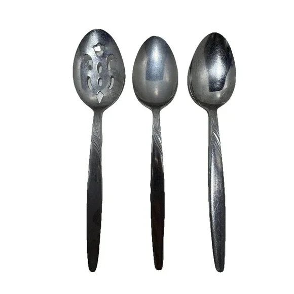 Set Of 3 Stainless Steel Japan Serving Spoons