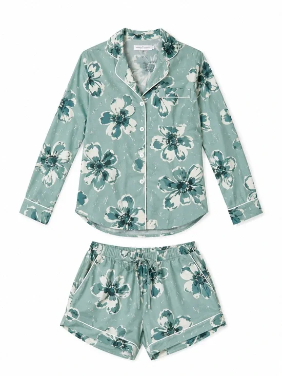 Desmond & Dempsey Signature Pajama Set in Floral Print