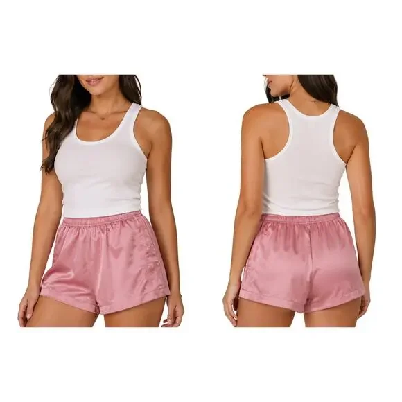 Nasty gal sz L pink satin 2.5