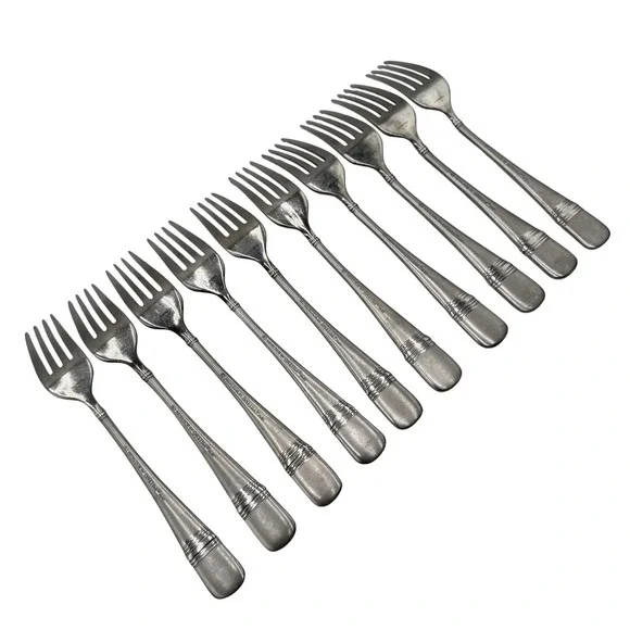 Heirloom‎ by Oneida Salad Fork Set of 10 Pieces Stainless Flatware 18/10