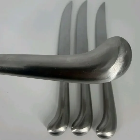 4X SK Cooper Bros QUEEN ANNE Stainless Steak Knives England Pistol Grips