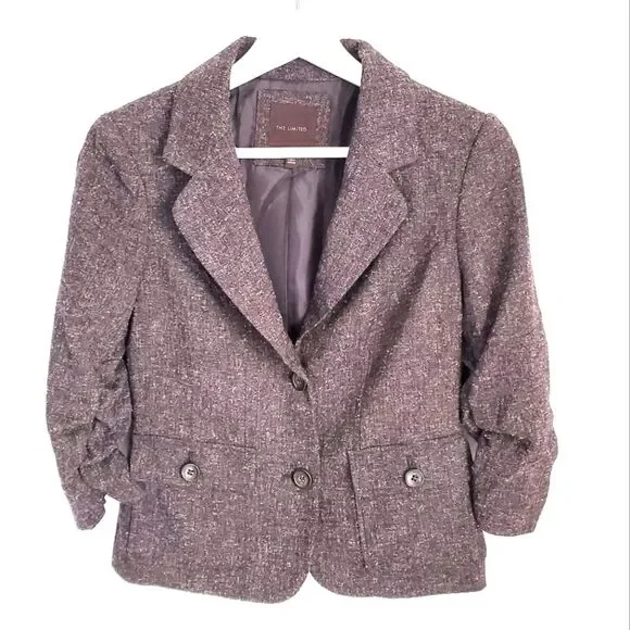 The Limited 3/4 Sleeve Ruched Blazer Size XS