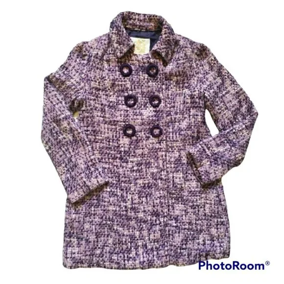 WELL LOVED Wet Seal Purple Peacoat - L