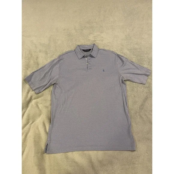 Mens Polo Golf Ralph Lauren Short Sleeve Golf Polo Shirt Blue L