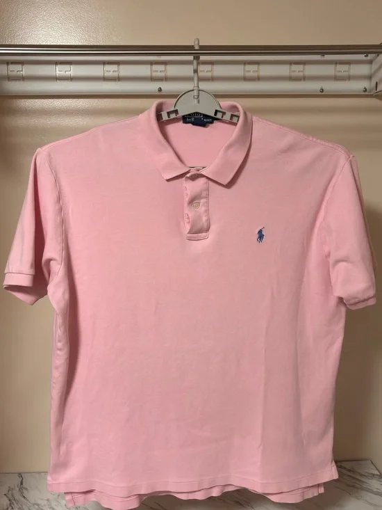 Ralph Lauren Pink Short-Sleeve Polo with Blue Pony