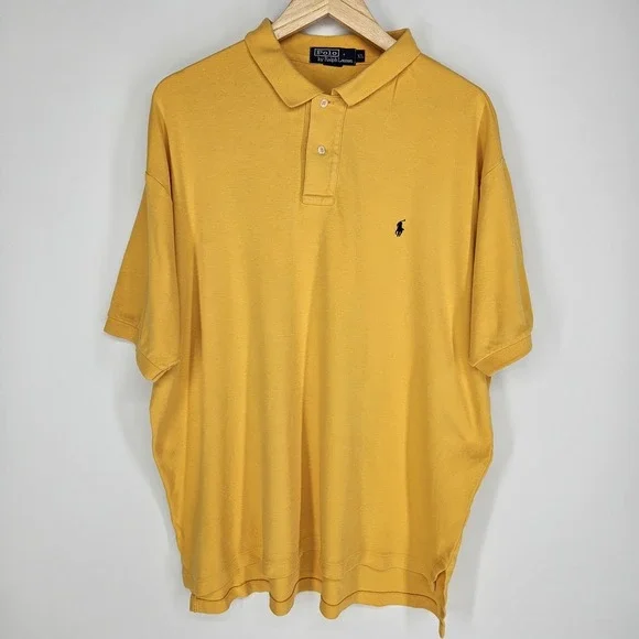 Polo‎ Ralph Lauren Yellow Polo Shirt XL X-Large Preppy Stretch