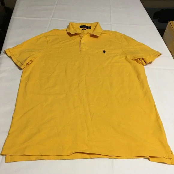 Polo Ralph Lauren Polo Shirt Men XL Yellow Classic Fit Preppy