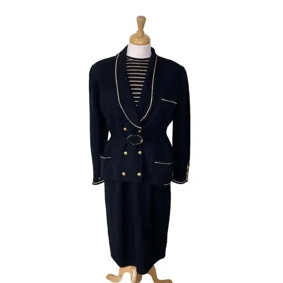DON SAYRES for Wellmore Vintage  80s Wool Dress Blazer Suit Set Size 10 NWT
