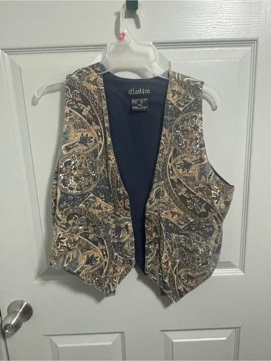 Women’s Vintage Paisley Print Hippie Vest  Ag Last & Company Size Medium