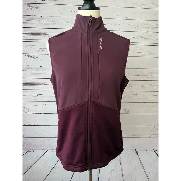 Ariat Sina Fleece Scrub Vest Medium Full Zip Durastretch 10041892 Womens Cowgirl