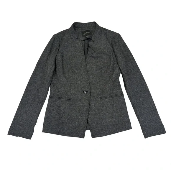 Banana‎ Republic Long and Lean Blazer Gray Career Business Office Jacket 4