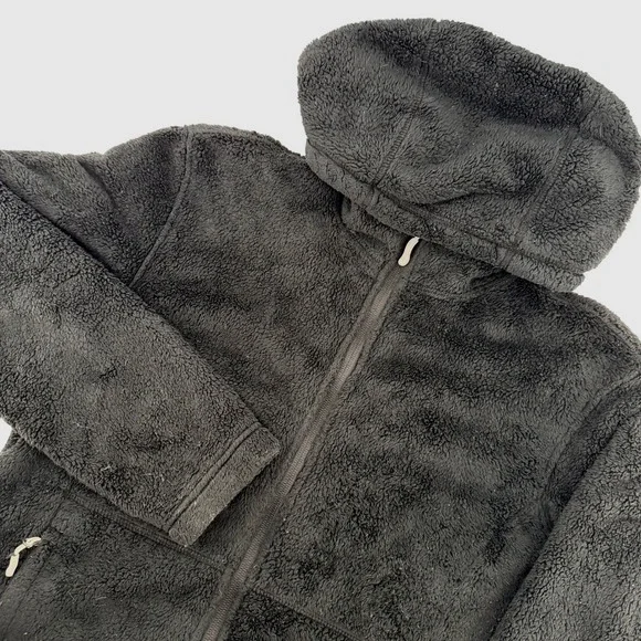Marmot Solitude Fleece Hoodie Womens M Black Full‎ Zip High Pile Sherpa Outdoor