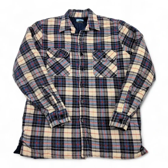 Fieldmaster Quilted Lined Plaid‎ Shacket Jacket Women's M
