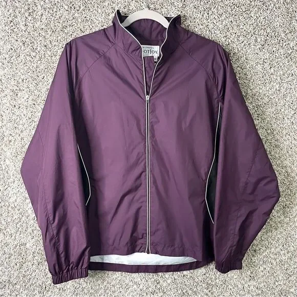 FootJoy Jacket Women’s Medium Dark Purple Nylon Zip Up‎ Windbreaker