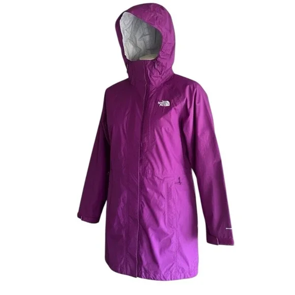The‎ North Face Venture 2 Women Rain Jacket Hooded Small Wine DryVent Waterproof