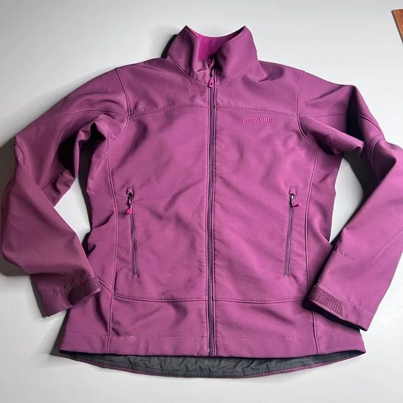 Patagonia Adze Softshell Jacket‎ Womens Medium Magenta Purple Polartec Windbloc