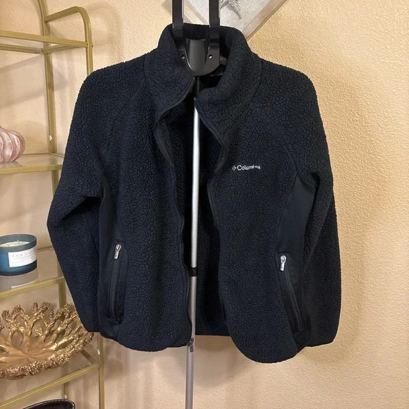 Columbia Black Fleece‎ Zip Up Jacket Women's XL