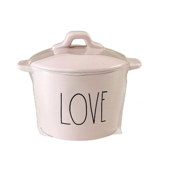 NEW Rae Dunn Pink LOVE Covered Casserole Dish 💖💖💖