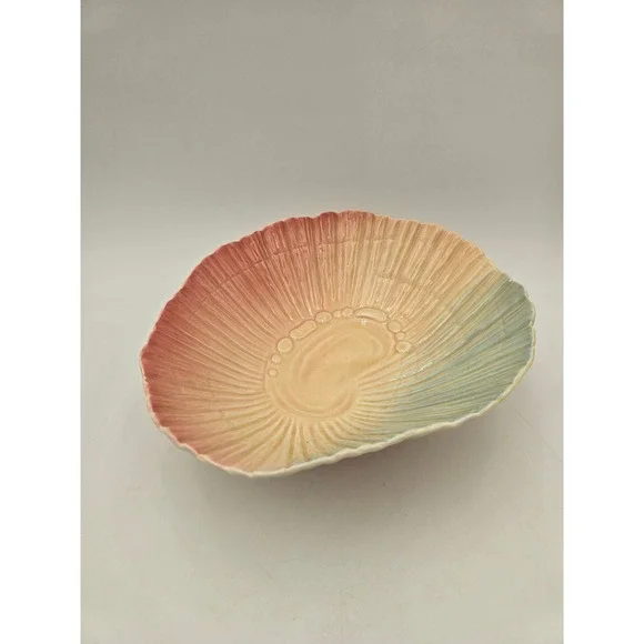 Royal Winton Grimwades England Shell Bowl Vintage Pastel‎ Pink Blue Footed ombre