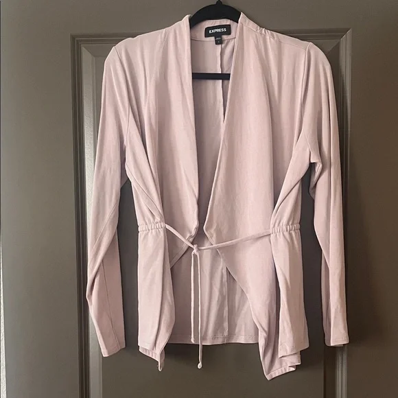 Express Blush Pink Open Front Cardigan