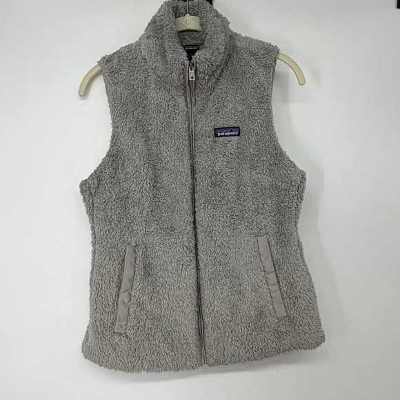 Patagonia Los Gatos Fleece Vest Grey Womens Small 25216 FA19 Full Zip High‎ Neck