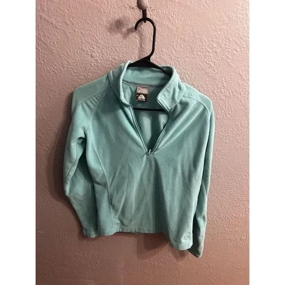 Nike ACG Sweater Women's 1/4‎ Zip Pullover Fleece Teal Size XS