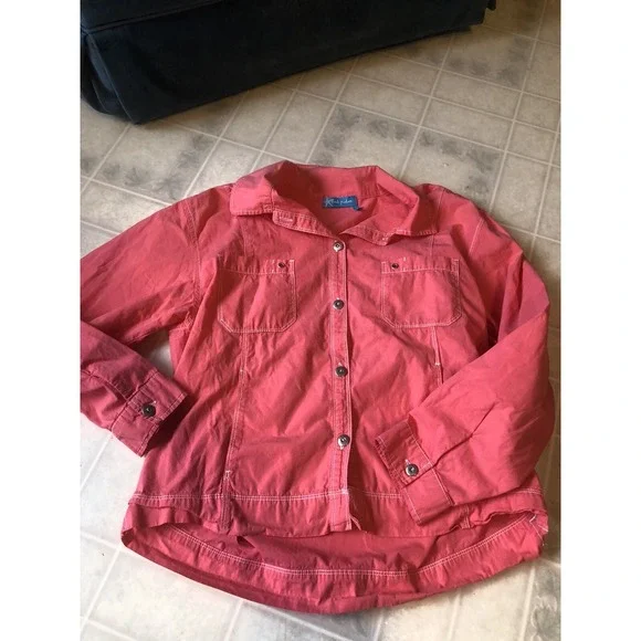 Fresh Produce jacket 100% cotton Coral four pockets metal‎ Buttons Medium