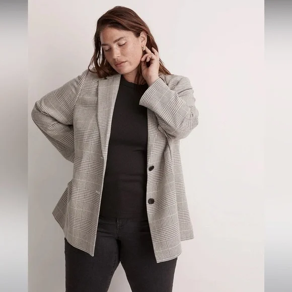 Madewell The Plus Dorset Blazer in Galloway Plaid
