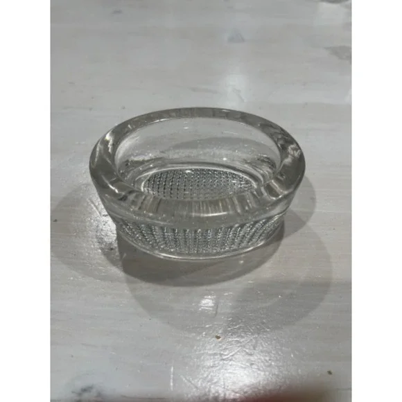 Clear Glass master Salt Cellar Open Top Round Shape Kitchen Decor 3.5