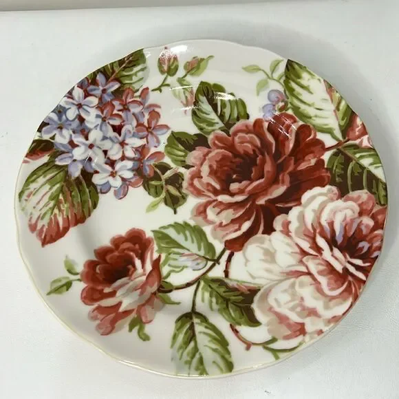 222 Fifth Saucer 8 1/2 Inches Round Heidi White Porcelain Fine China Indonesia