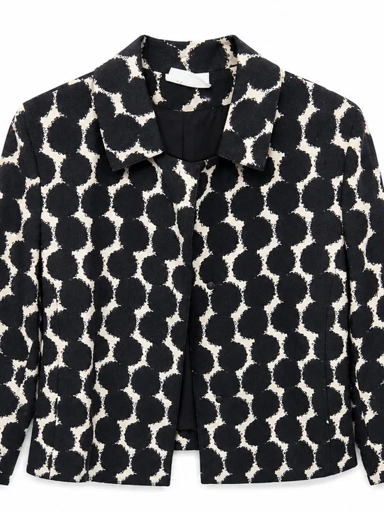 Akris Punto Wool Patterned Women's Jacket US 8