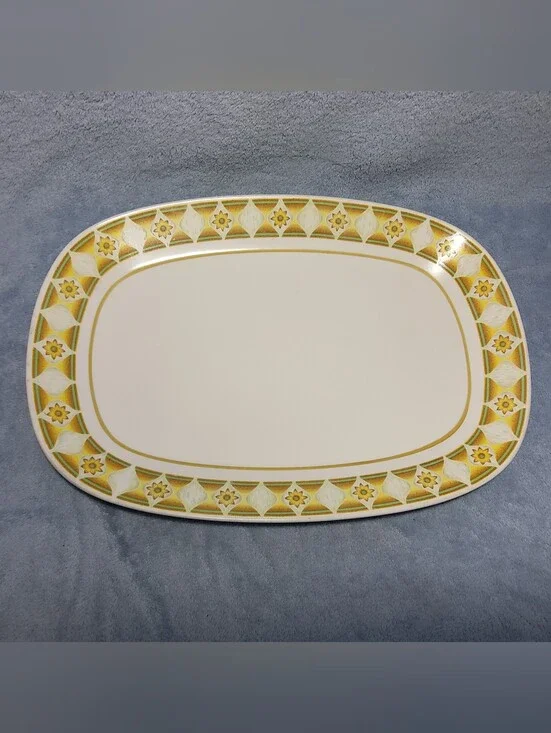Vintage 1970's Noritake Progression Sunglow 9042 China Serving Platter 10