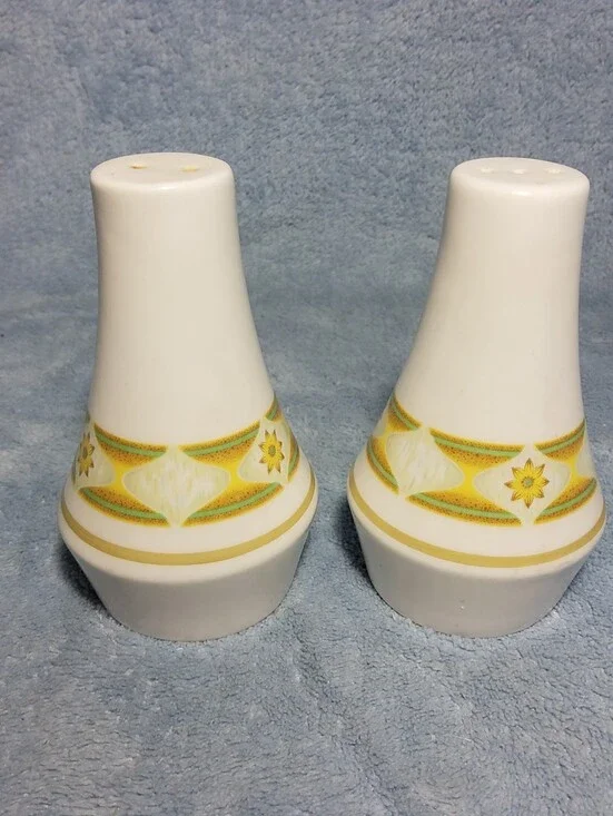 Vintage 1970's Noritake Progression Sunglow 9042 China Salt & Pepper Shaker Set