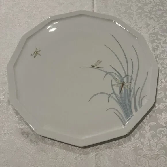 Rosenthal Studio Line Polygon Milos Gold Dragonfly Large Serving Platter 12 1/2