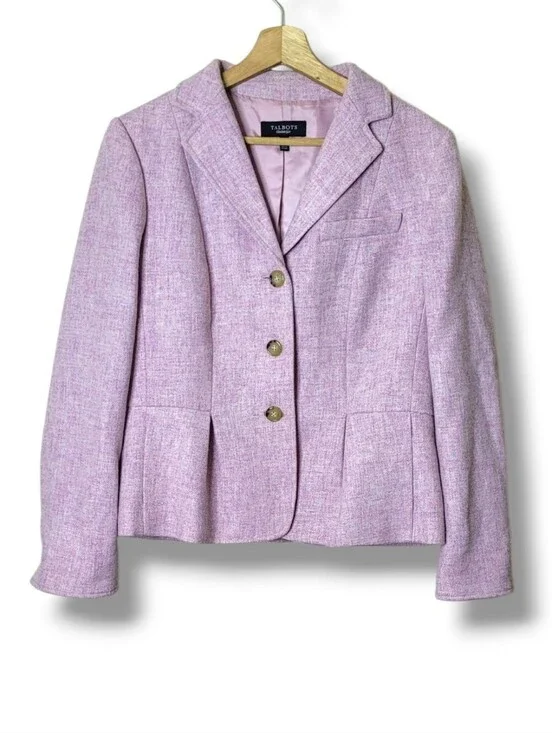 Talbots Pink Wool Blazer 12