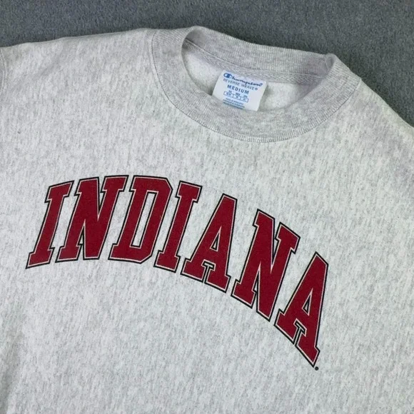 VTG Indiana University‎ Champion Reverse Weave Sweatshirt Gray Size M Academia