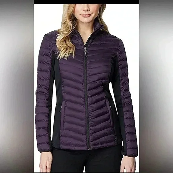 32‎ Degrees Mixed Media Zip Up Jacket Small