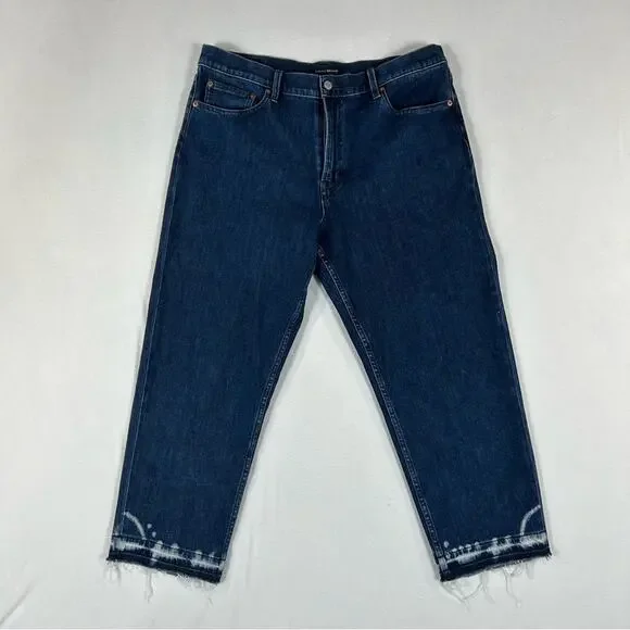 LUCKY BRAND Boyfriend Ankle Crop Women’s 12 31 Raw Hem Relaxed Fit High Rise