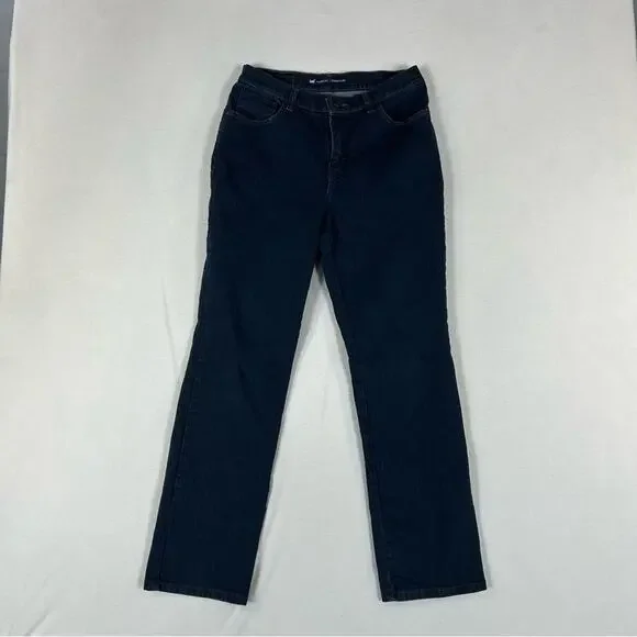 Lee Classic Fit Straight Leg Jeans Women’s 6 Short Mid Rise Blue Denim Stretch