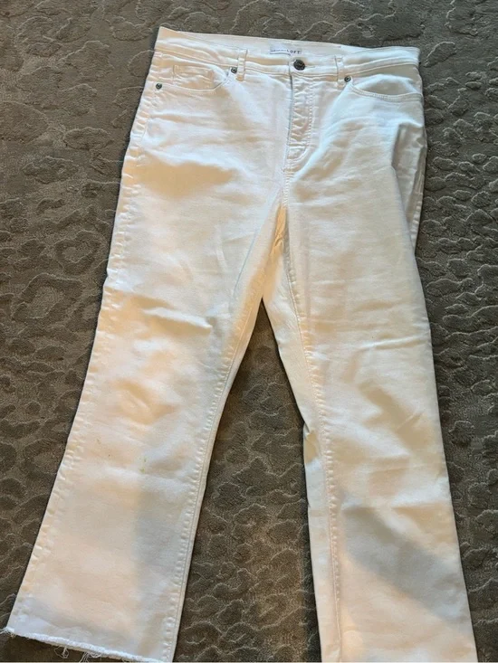 LOFT white  high waist kick drop Straight-Leg Jeans 31/12